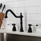 Kingston Brass Widespread Kitchen Faucet, Matte Black KB1790WLLLS - alternate 4